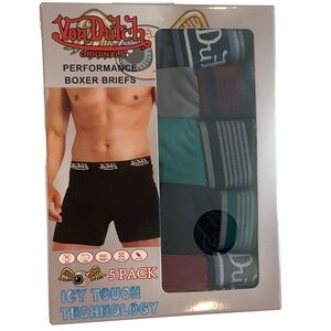 Von Dutch Icy Touch Technology Performance Boxer Briefs 5 Pack S New